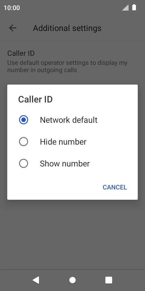 Press Show number to turn on caller identification.