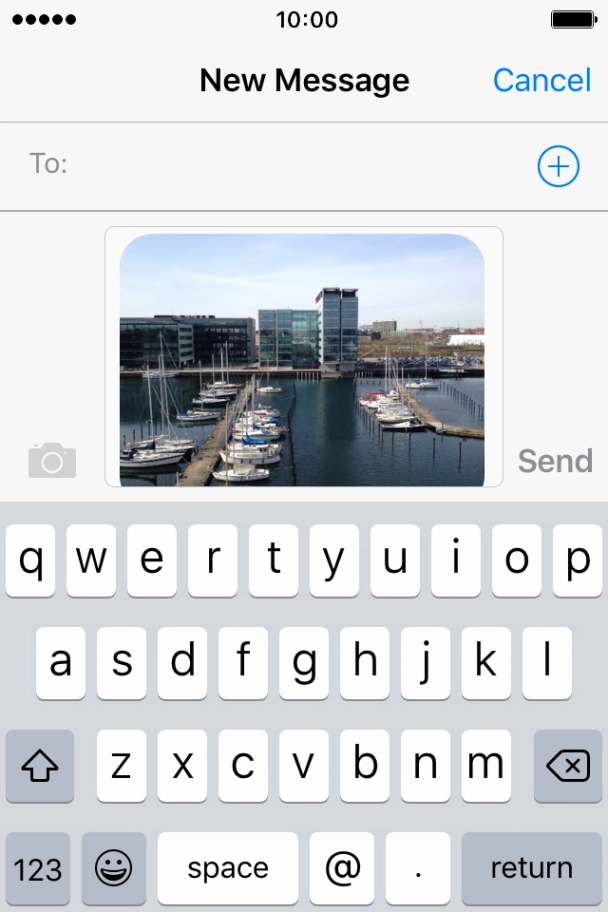 Press To and key in the first letters of the recipient's name.