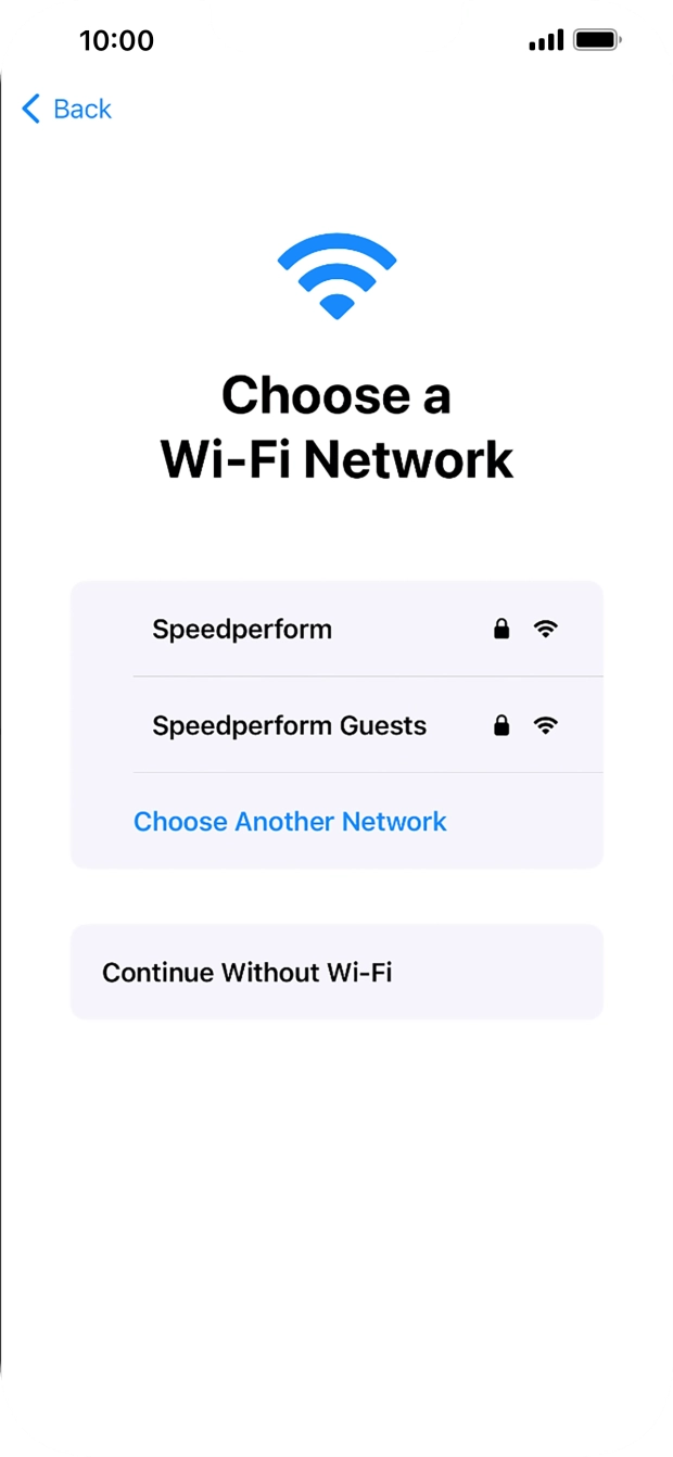 Press the required Wi-Fi network. Press the required Wi-Fi network.