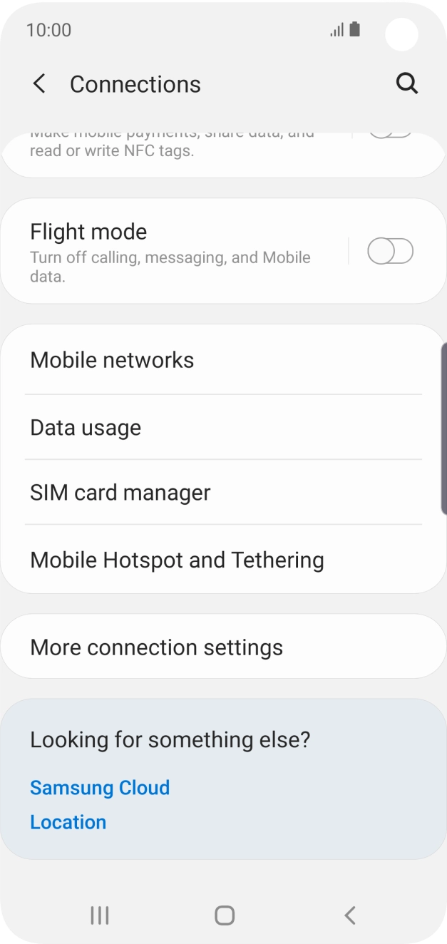 Press Mobile Hotspot and Tethering.