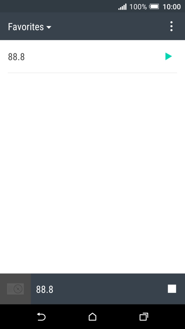 Press the required channel.