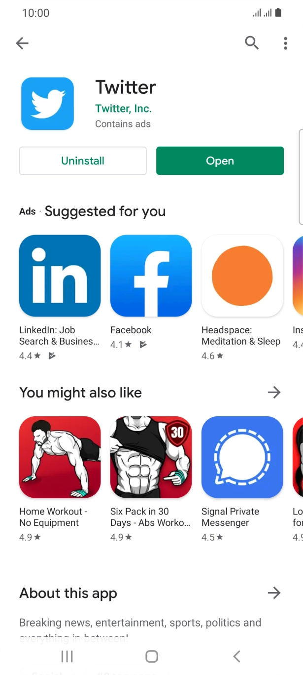 Press the Home key to return to the home screen.