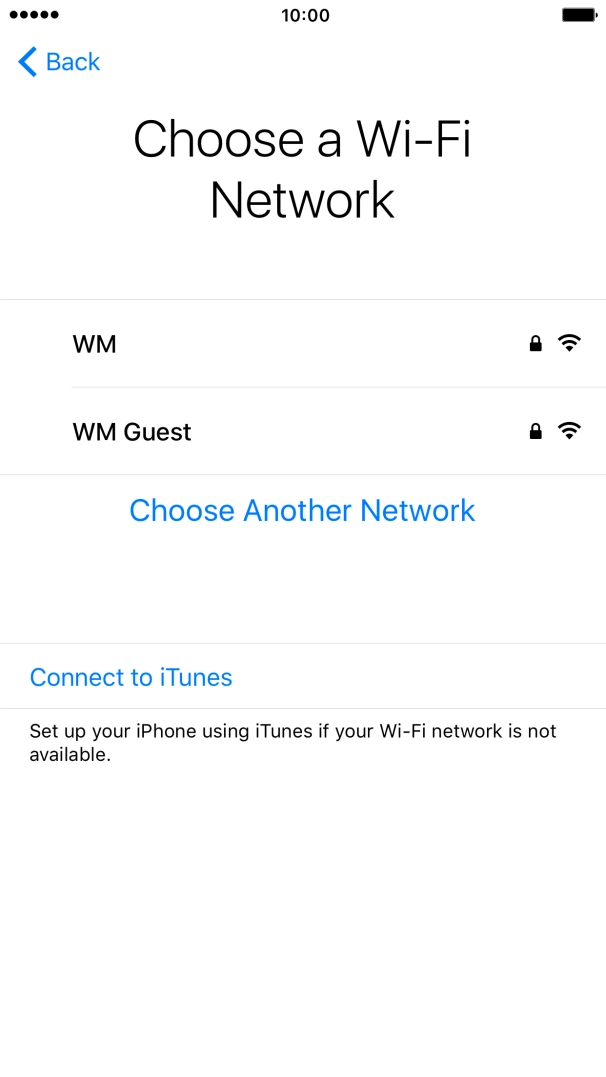 Press the required Wi-Fi network.