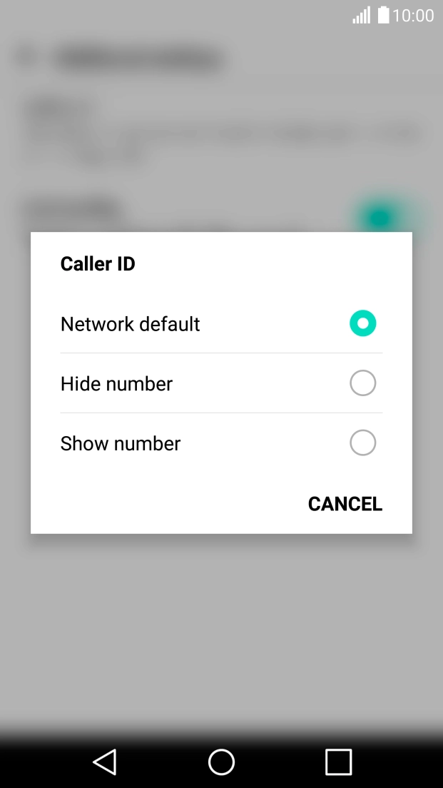 Press Show number to turn on caller identification.