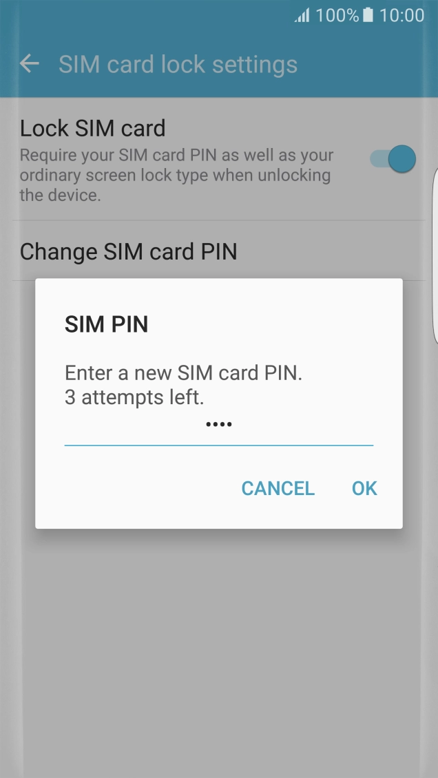 Key in a new four-digit PIN and press OK.