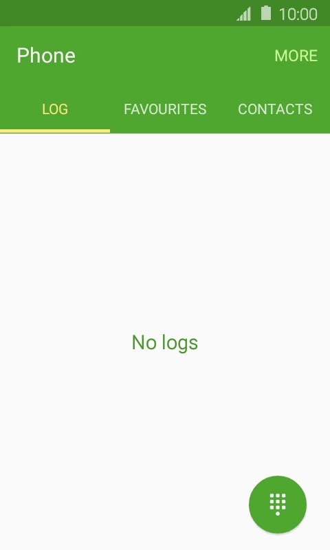 Press the keypad icon.