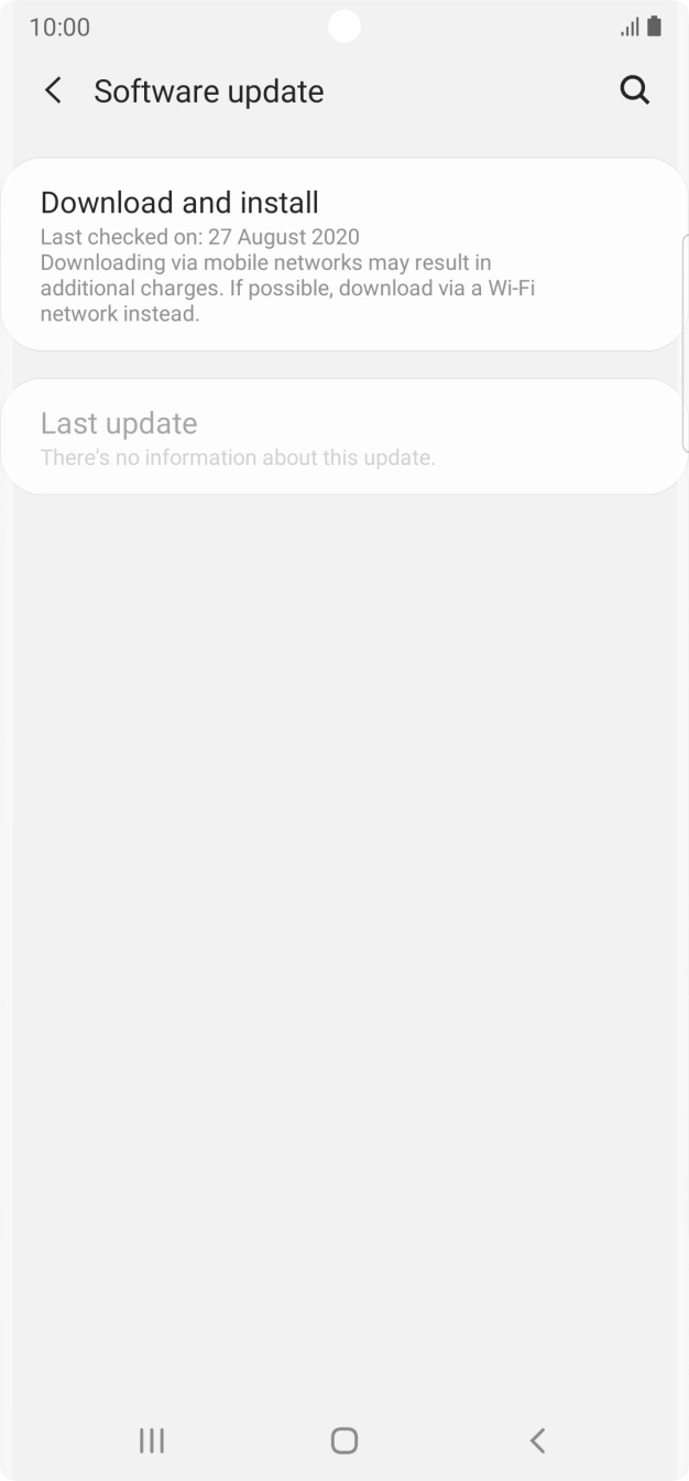 Press Download and install. If a new software version is available, it's displayed. Follow the instructions on the screen to update the phone software. Press Download and install. If a new software version is available, it's displayed. Follow the instructions on the screen to update the phone software.
