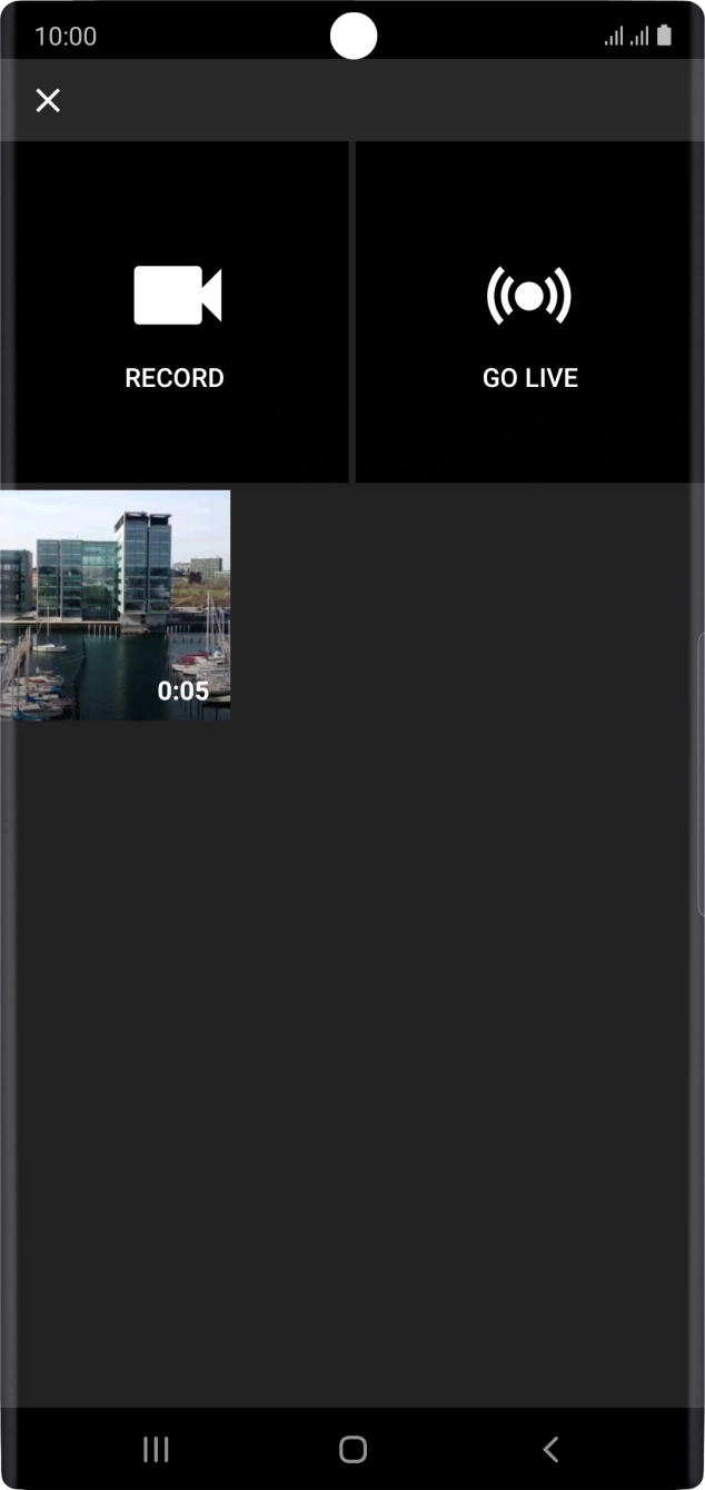 Press the required video clip.