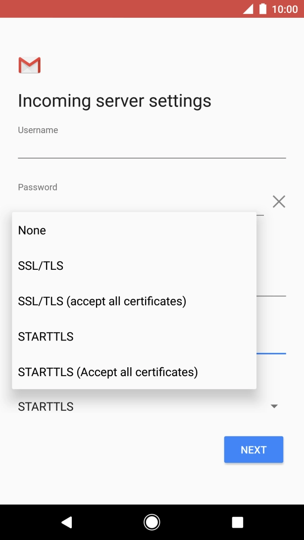 Press SSL/TLS to turn on the function.