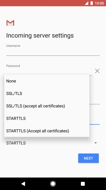 Press SSL/TLS to turn on the function. Press SSL/TLS to turn on the function.