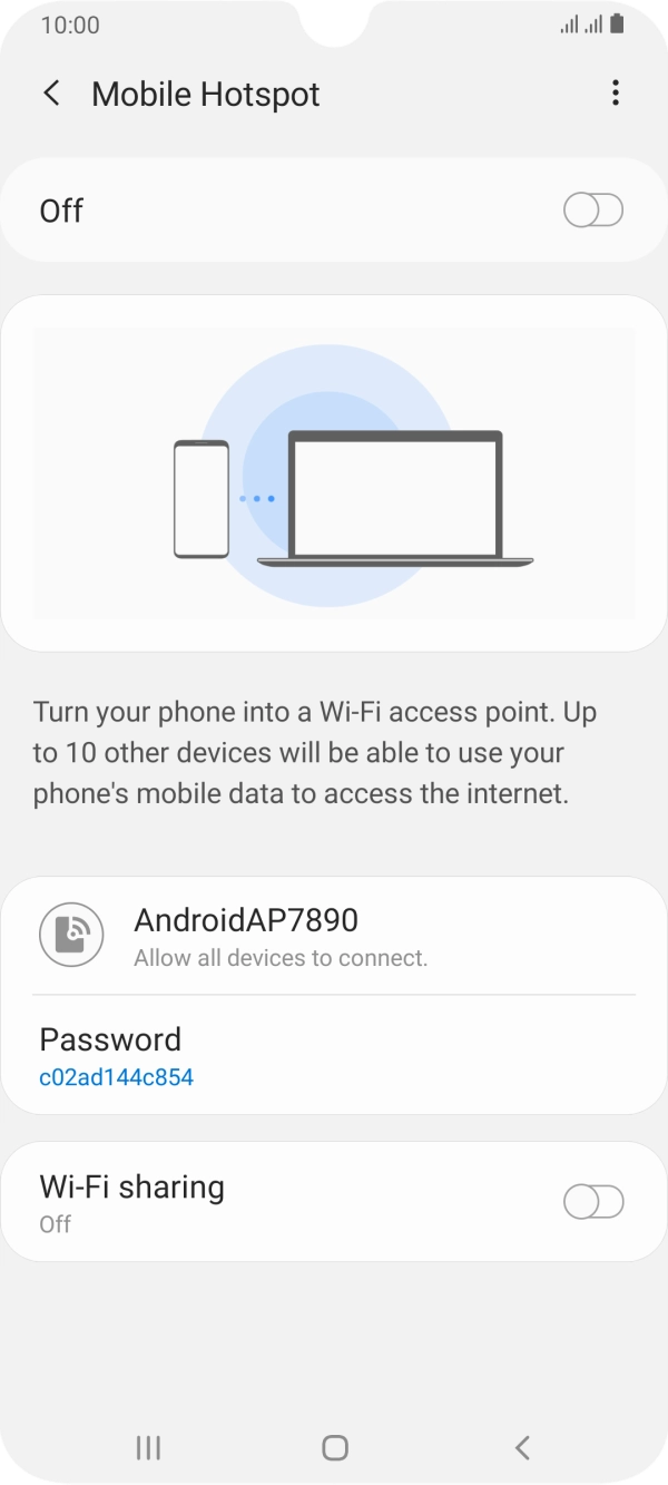 Press the menu icon.