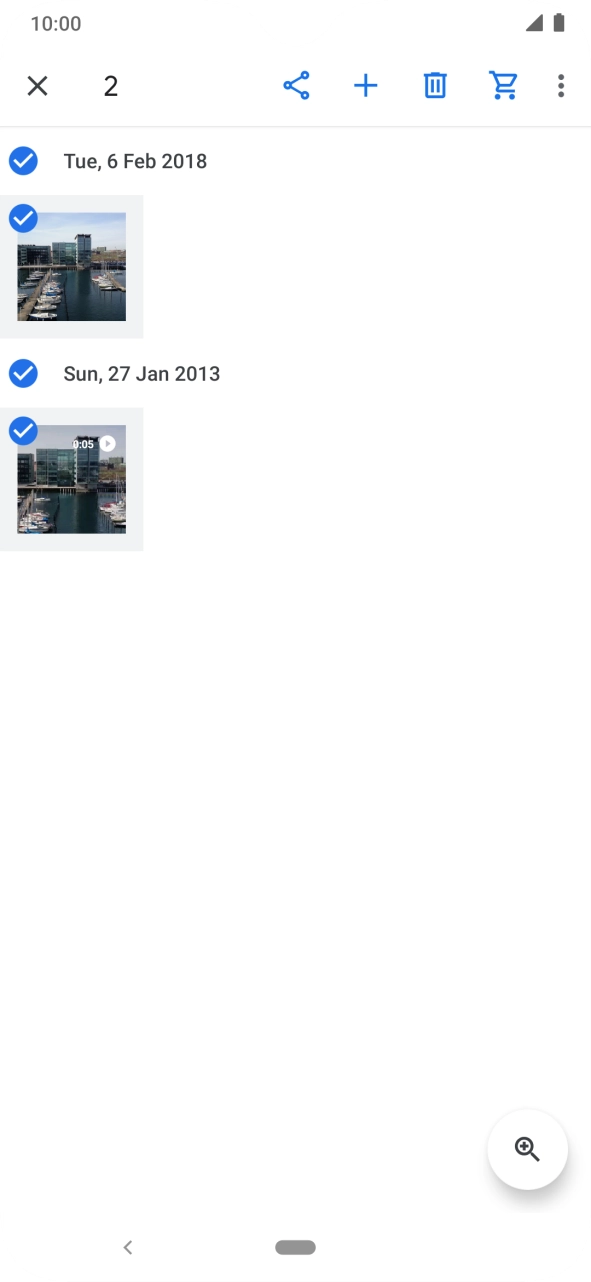 Press the share icon.