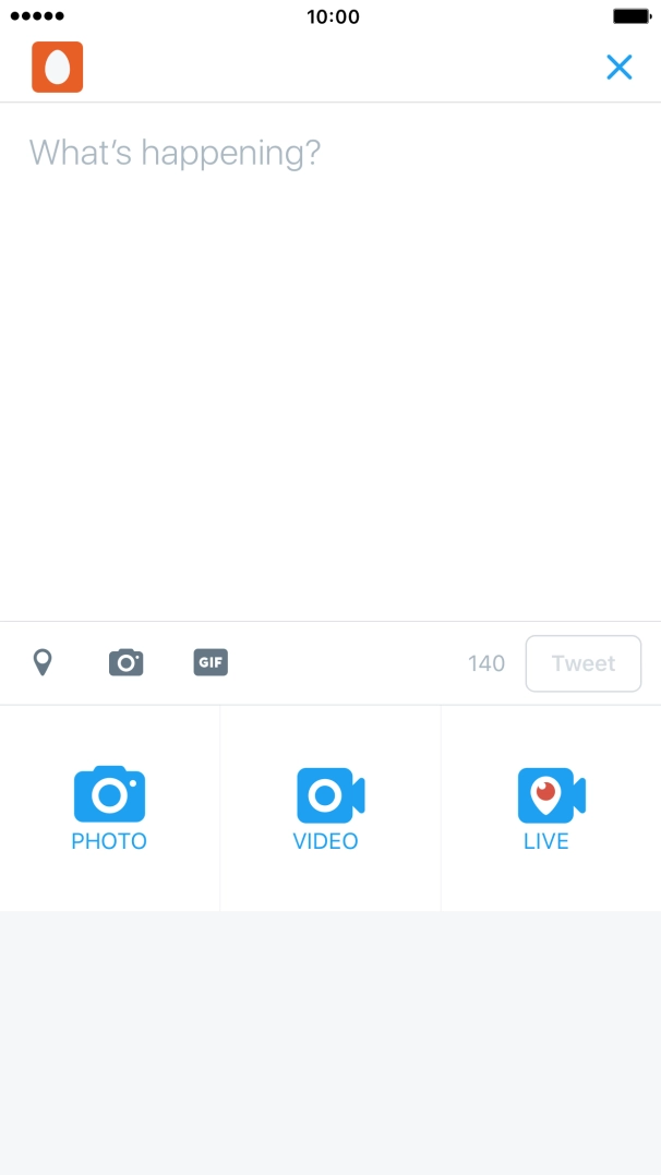 Press the text input field.