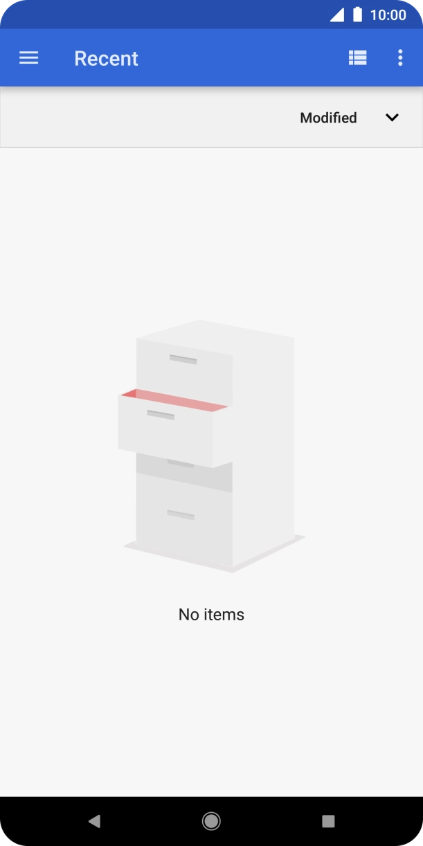 Slide your finger right starting from the left side of the screen.