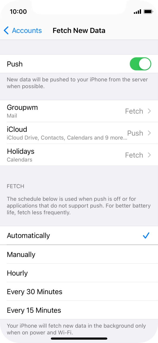 Press the indicator next to 