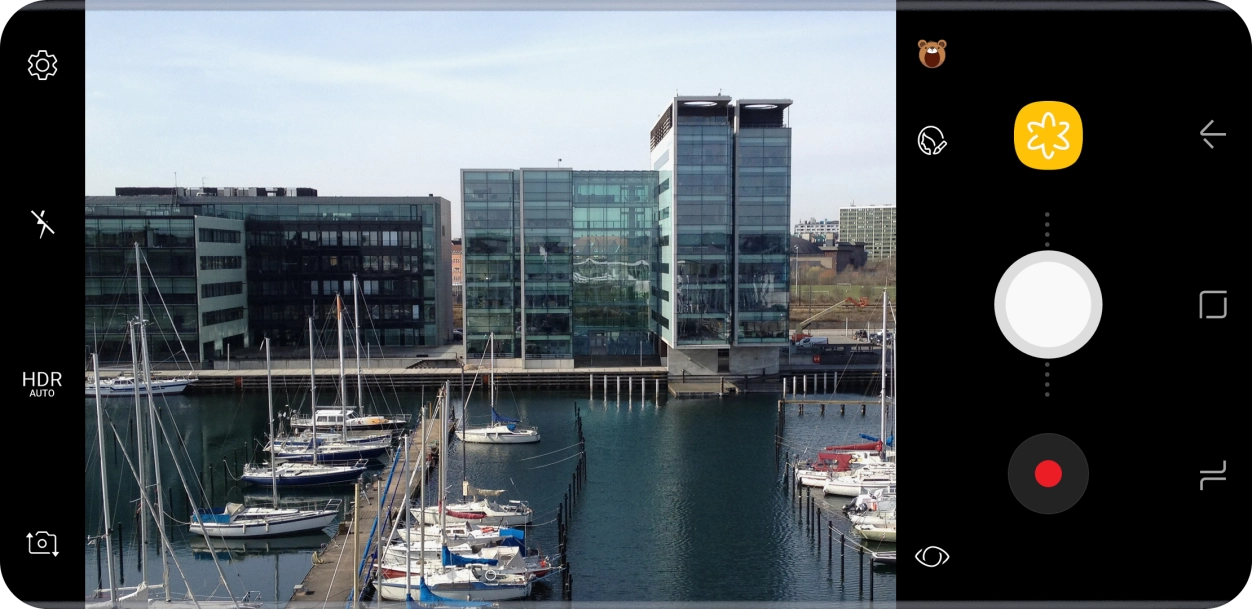 Press the flash icon repeatedly to select the required setting.
