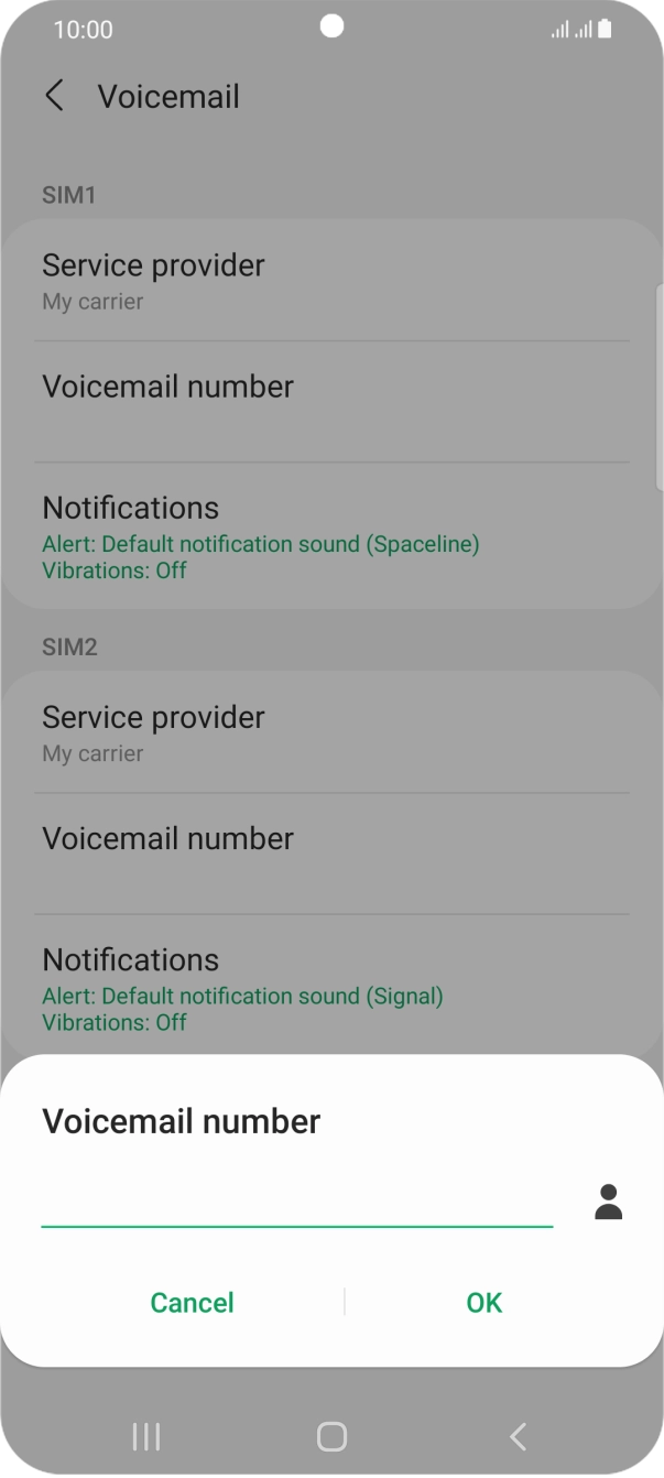 Key in +61101 and press OK.
