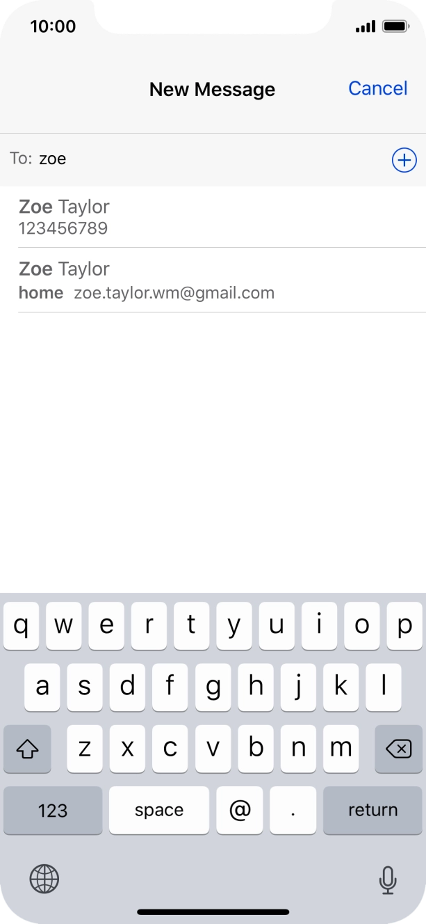 Press the required contact.