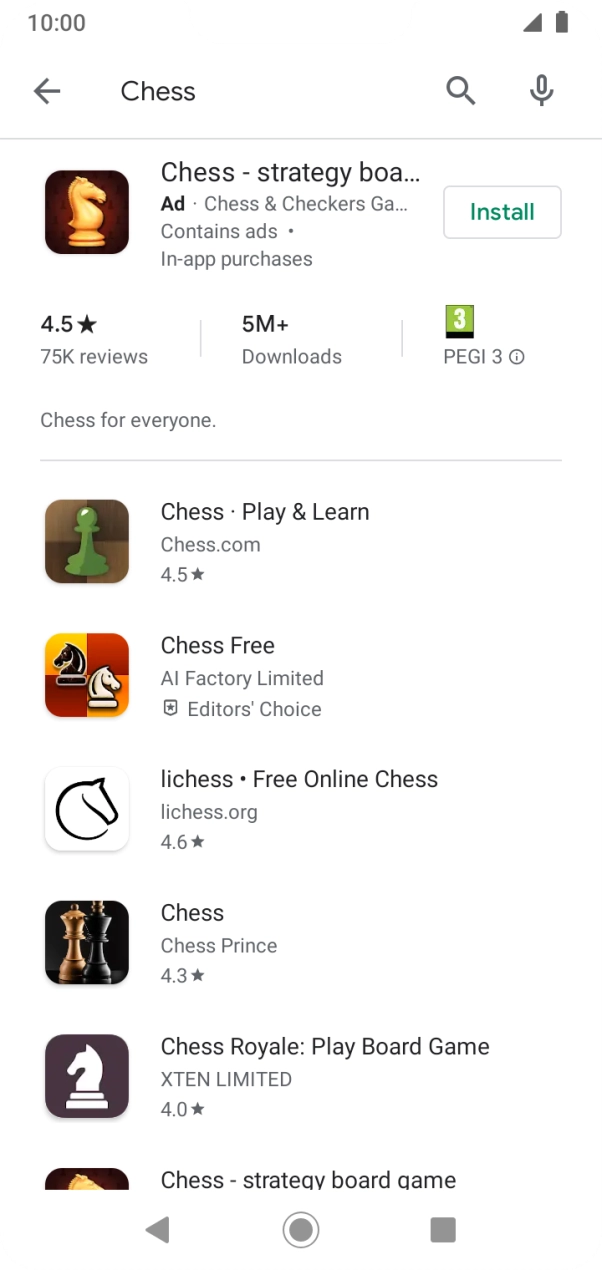 Press the required app.