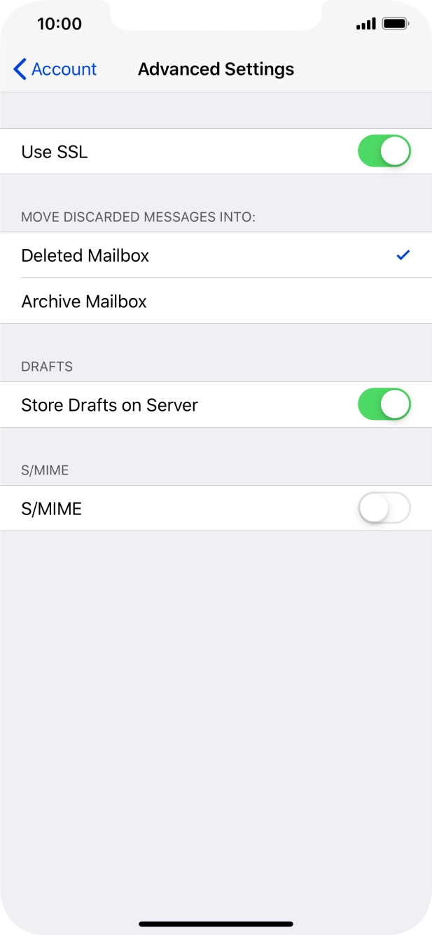 Press the indicator next to 