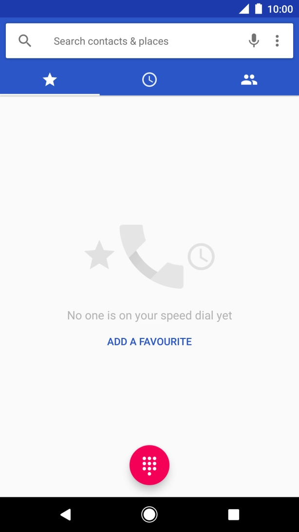 Press the keypad icon.