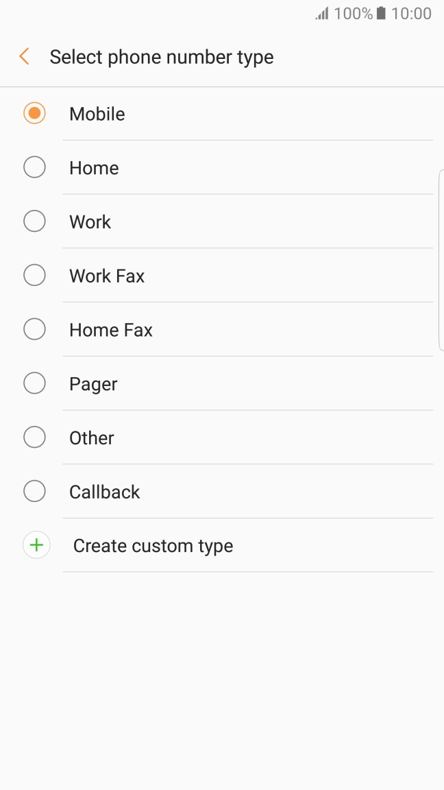 Press the required number type.