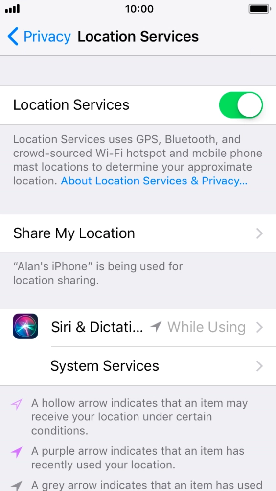 Press the required application. Press the required application.