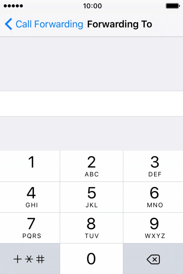 Key in the required number and press Call Forwarding.
