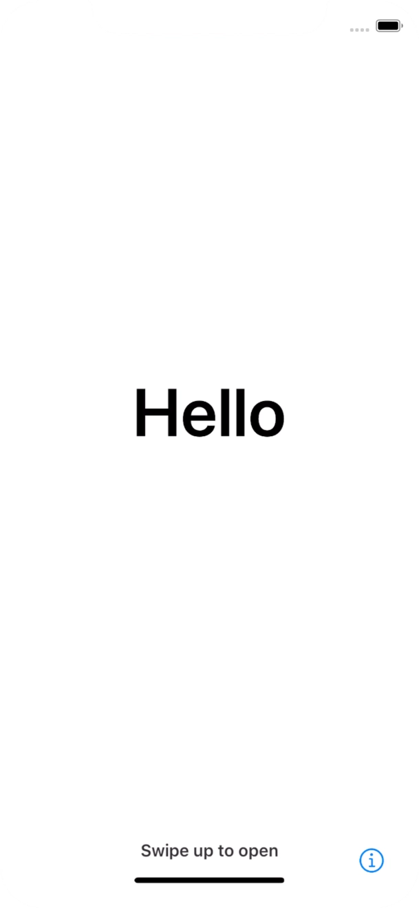 Slide your finger upwards starting from the bottom of the screen.