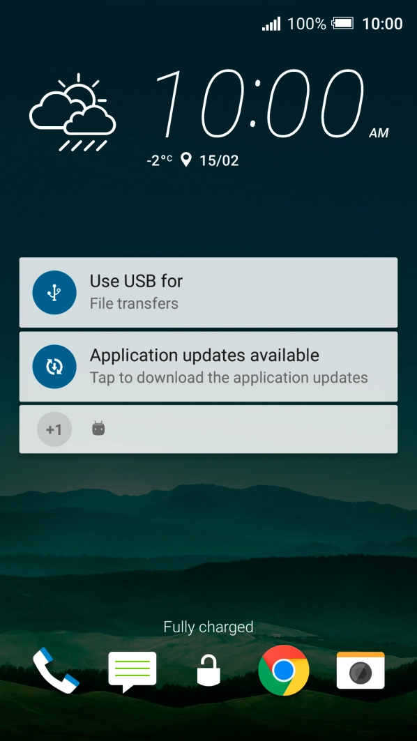 Slide your finger upwards on the screen.