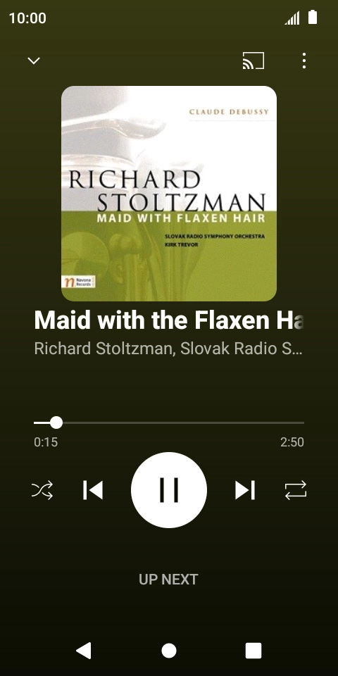 Press arrow right to go to the next audio file.