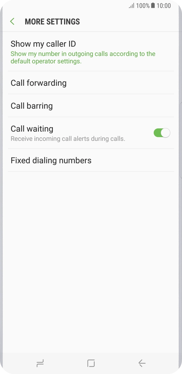 Press Call forwarding.