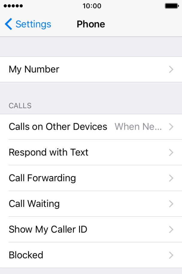 Press Call Forwarding.