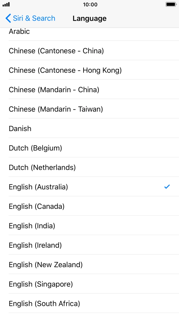 Press the required language.
