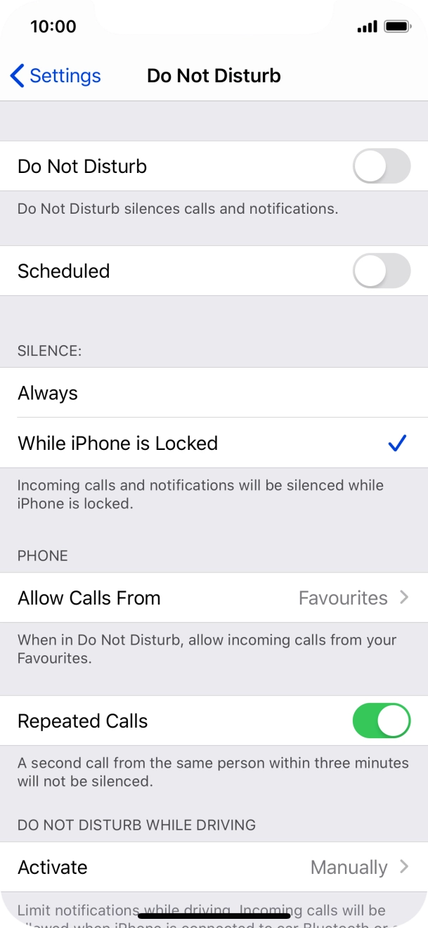 Press the indicator next to 