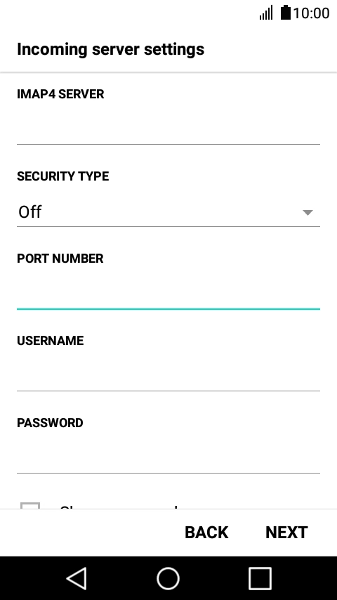 Press the field below 