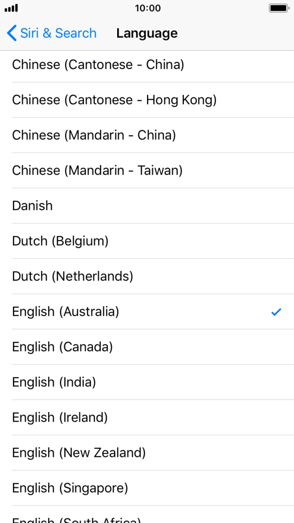 Press the required language.