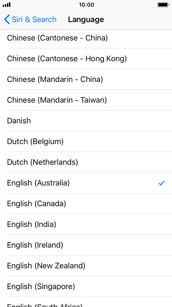 Press the required language.