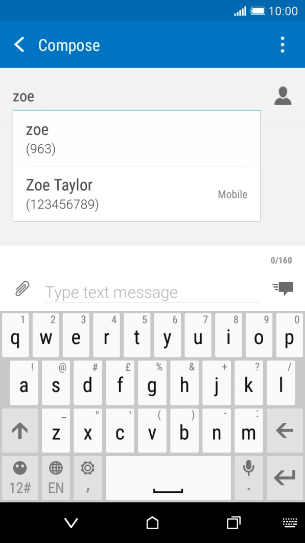 Press the required contact. Press the required contact.