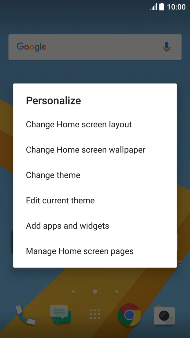 Press Change Home screen wallpaper.