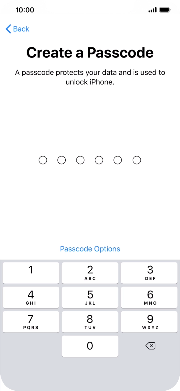 Press Passcode Options. Press Passcode Options.