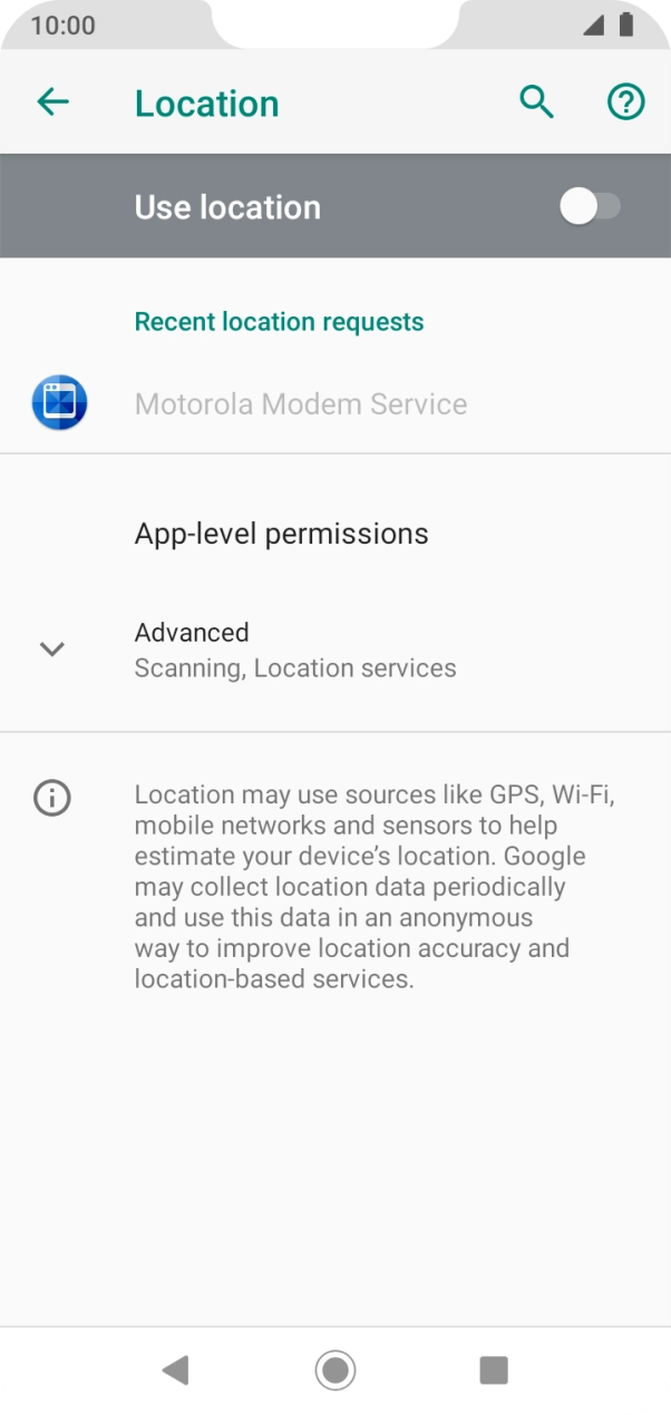 Press the indicator next to 