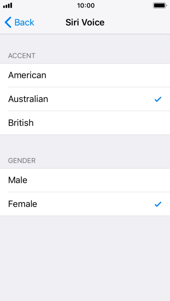 Press the required accent.