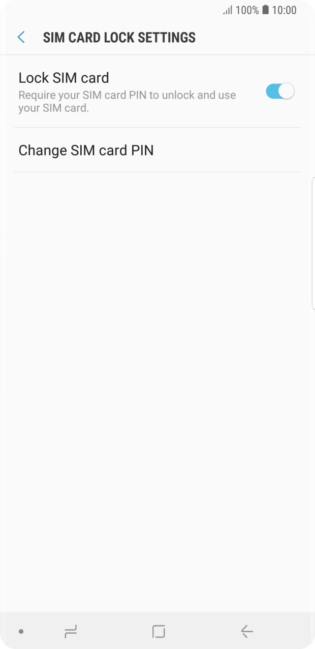 Press Change SIM card PIN.