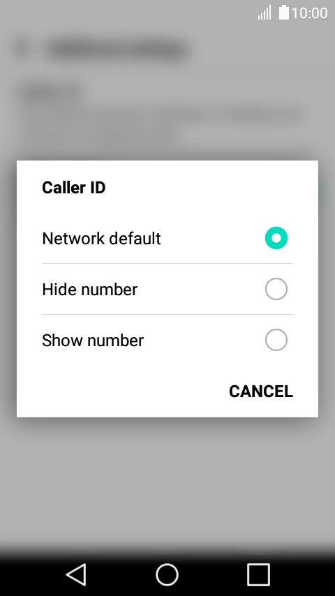 Press Show number to turn on caller identification.