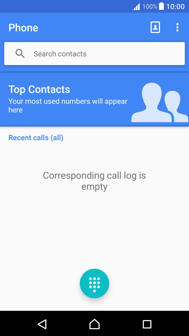 Press the keypad icon.