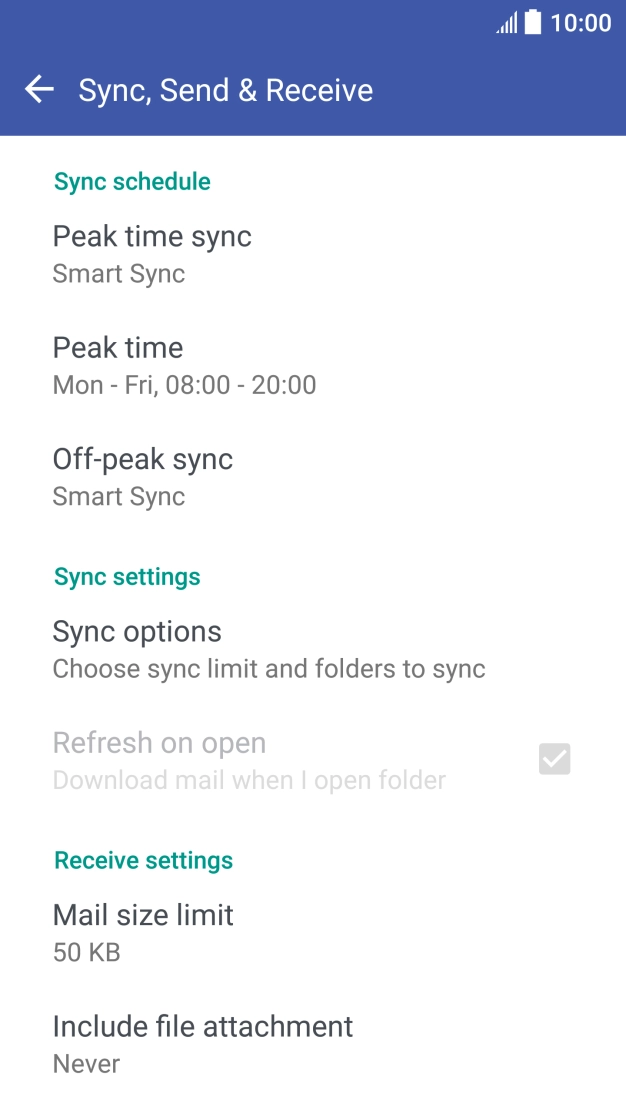 Press Peak time sync.