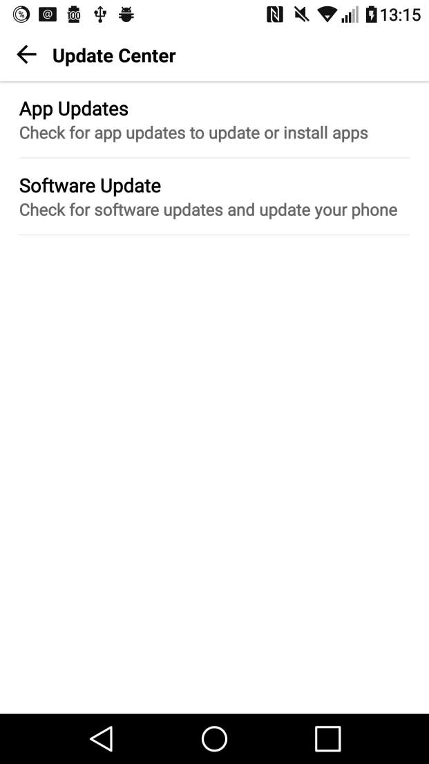 Press Software update.
