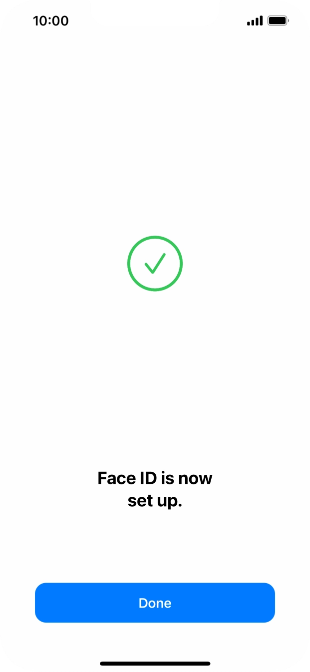 Press Done. If you haven't previously selected a phone lock code, key in a code of your own choice twice.
