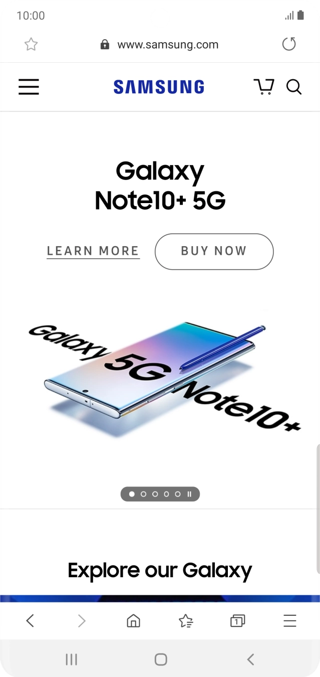 Press the menu icon.